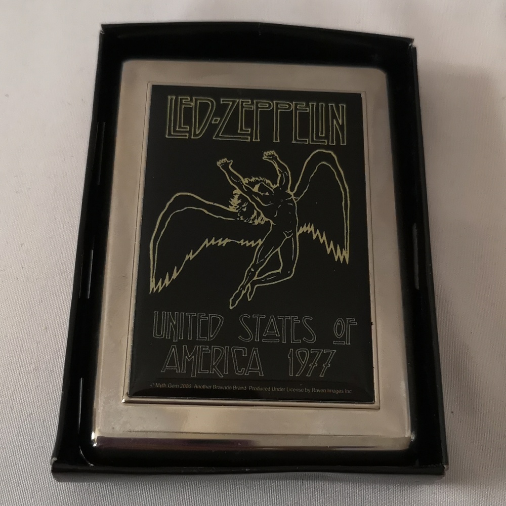 Vintage New in Box Old Stock LED Zeppelin Card Case (or for other items) Metal